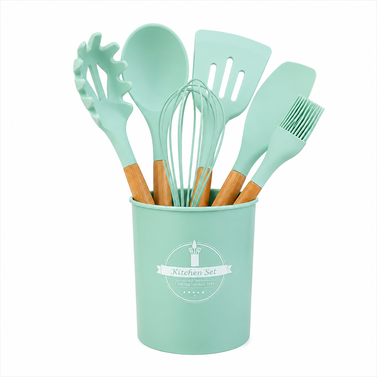 11-in-1 Premium Silicone Kitchen Utensils Set – Heat Resistant Non-Stick Cooking Tools