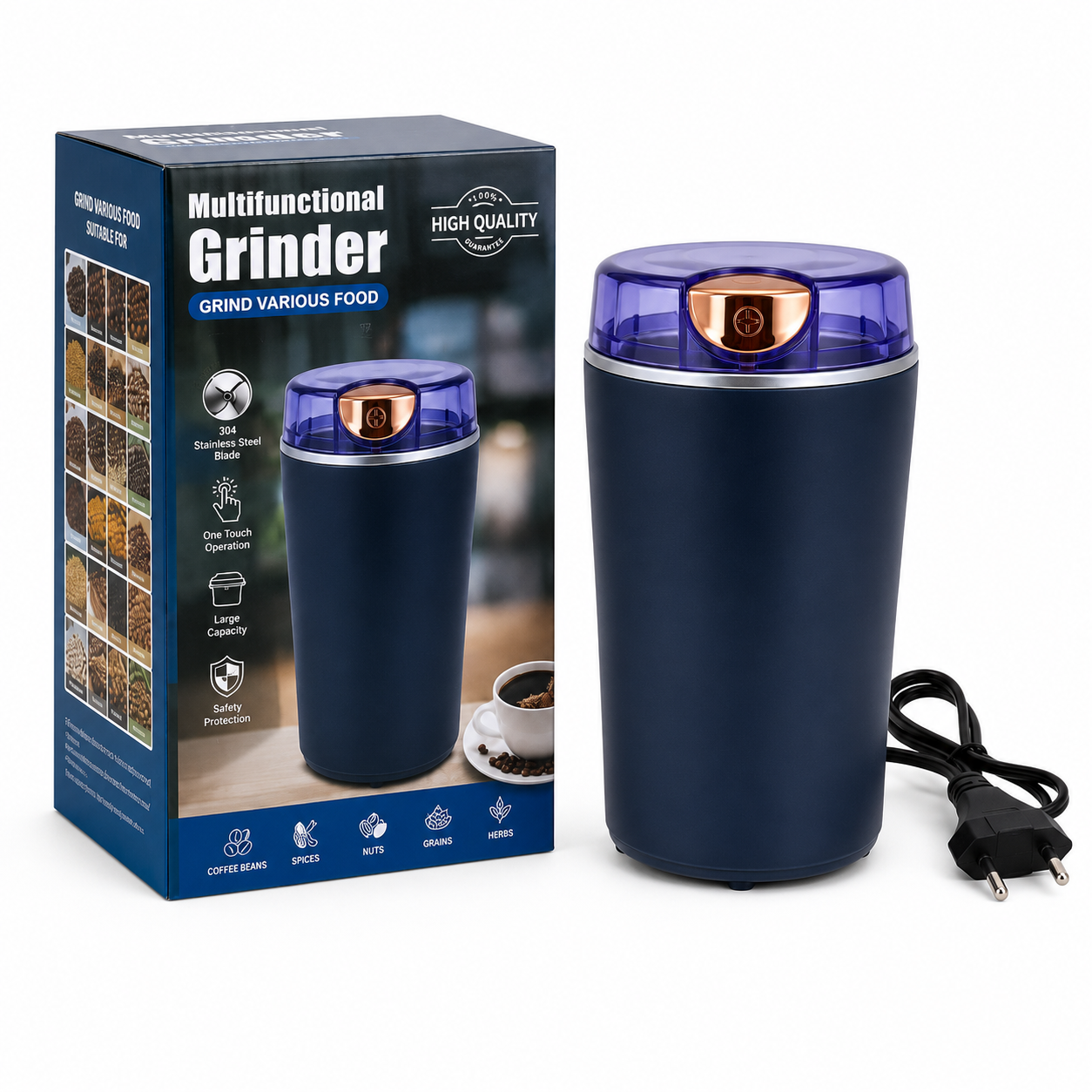 Multifunctional Electric Grinder – Coffee, Spices & Dry Food Grinder