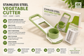 Stainless Steel Vegetable Cutter – Multi-Blade Kitchen Slicer & Chopper