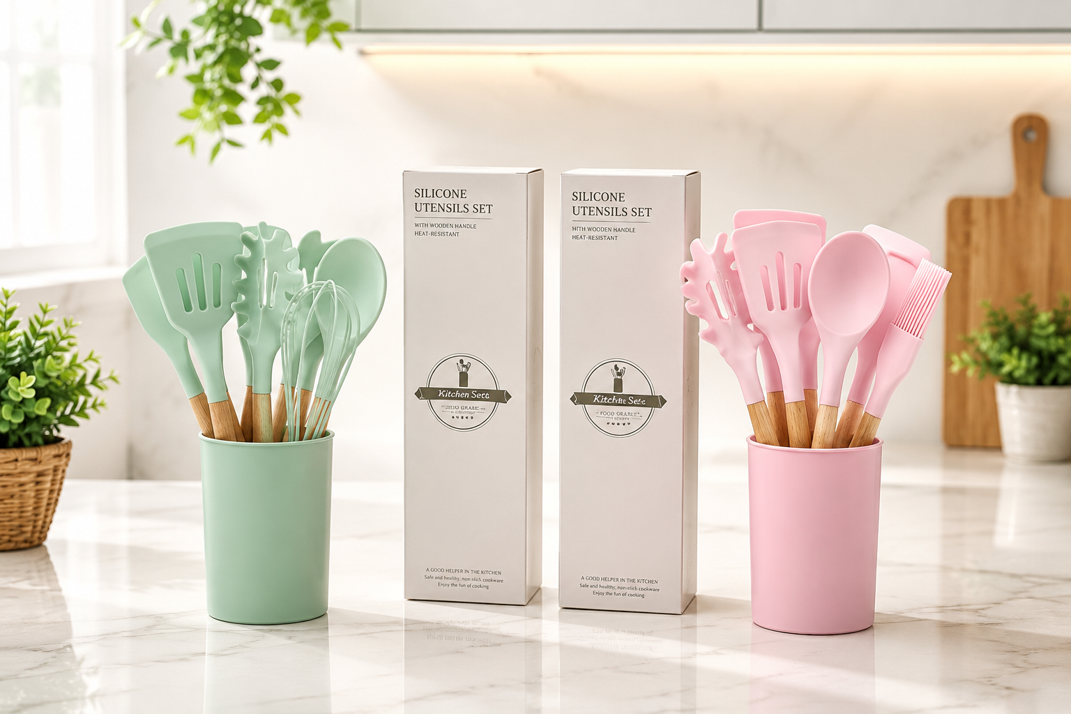 11-in-1 Premium Silicone Kitchen Utensils Set – Heat Resistant Non-Stick Cooking Tools