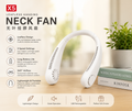 X5 Leafless Hanging Neck Fan – USB Rechargeable Portable Cooling Fan