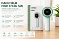 Crystal High Speed Handheld Fan – Rechargeable Portable Mini Cooling Fan with LED Display & Type-C Charging