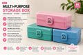 Multi-Purpose Storage Box with Secure Lock – Portable Organizer Container