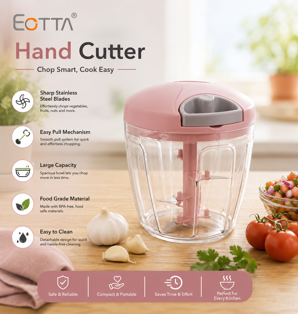 Hand Rope Food Chopper – Manual Vegetable & Fruit Cutter with Pull Cord