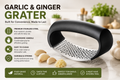 Premium Garlic & Ginger Grater – Stainless Steel Manual Kitchen Grater with Ergonomic Handle