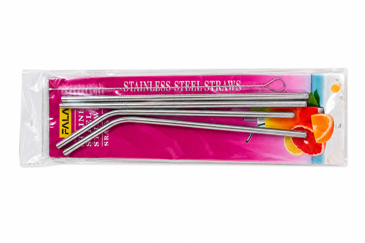 Premium Stainless Steel Reusable Drinking Straws Set with Cleaning Brush | Eco-Friendly Metal Straw
