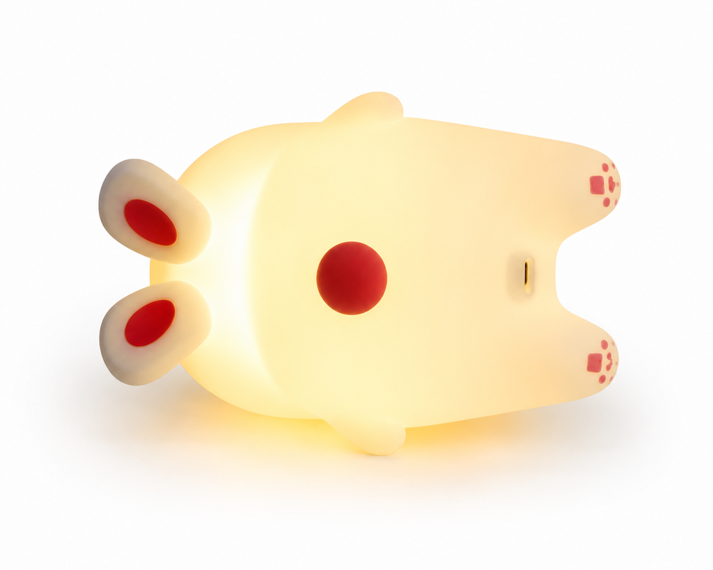 Bunny Silicone Night Light – USB Rechargeable Soft LED Lamp | Tap Control | Timer Function