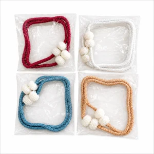 Magnetic Curtain Tiebacks with Pearl Beads