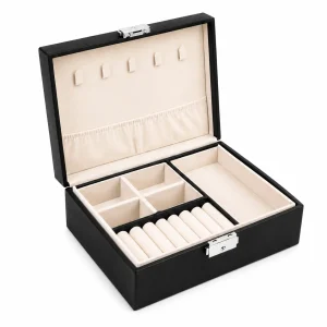Leather Storage Box – Secure Lock Organizer for Jewellery
