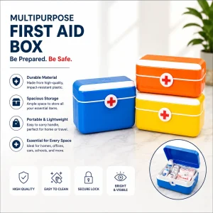 First Aid Box – Portable Medicine Storage Organizer